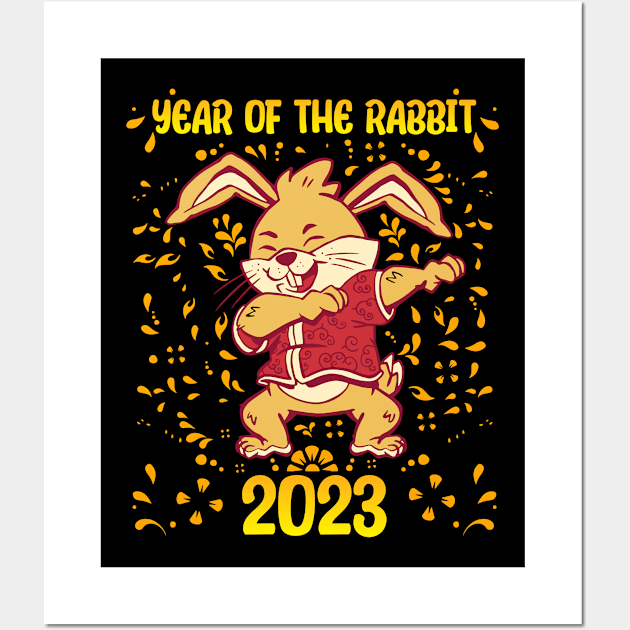 Good Luck Zodiac Happy Chinese New Year of the Rabbit Wall Art by star trek fanart and more